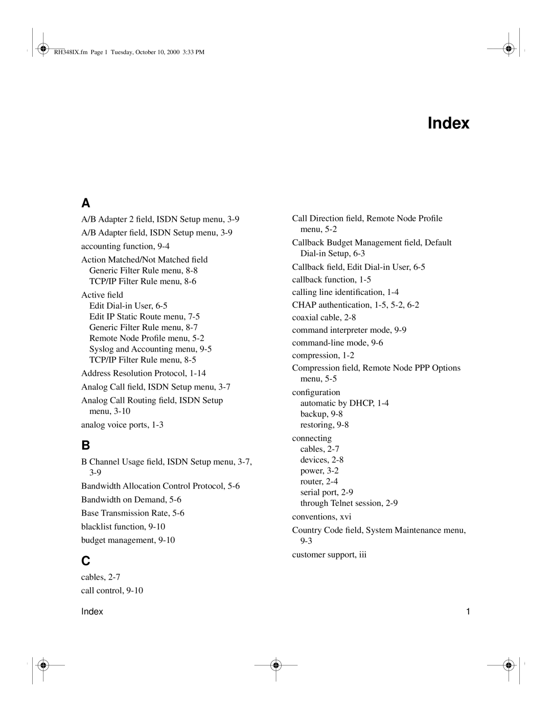 NETGEAR RT328 manual Index, Conﬁguration 