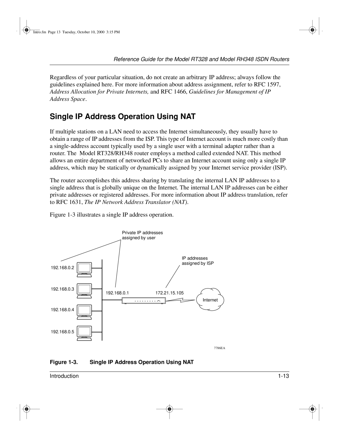 NETGEAR RT328 manual Single IP Address Operation Using NAT, Illustrates a single IP address operation 