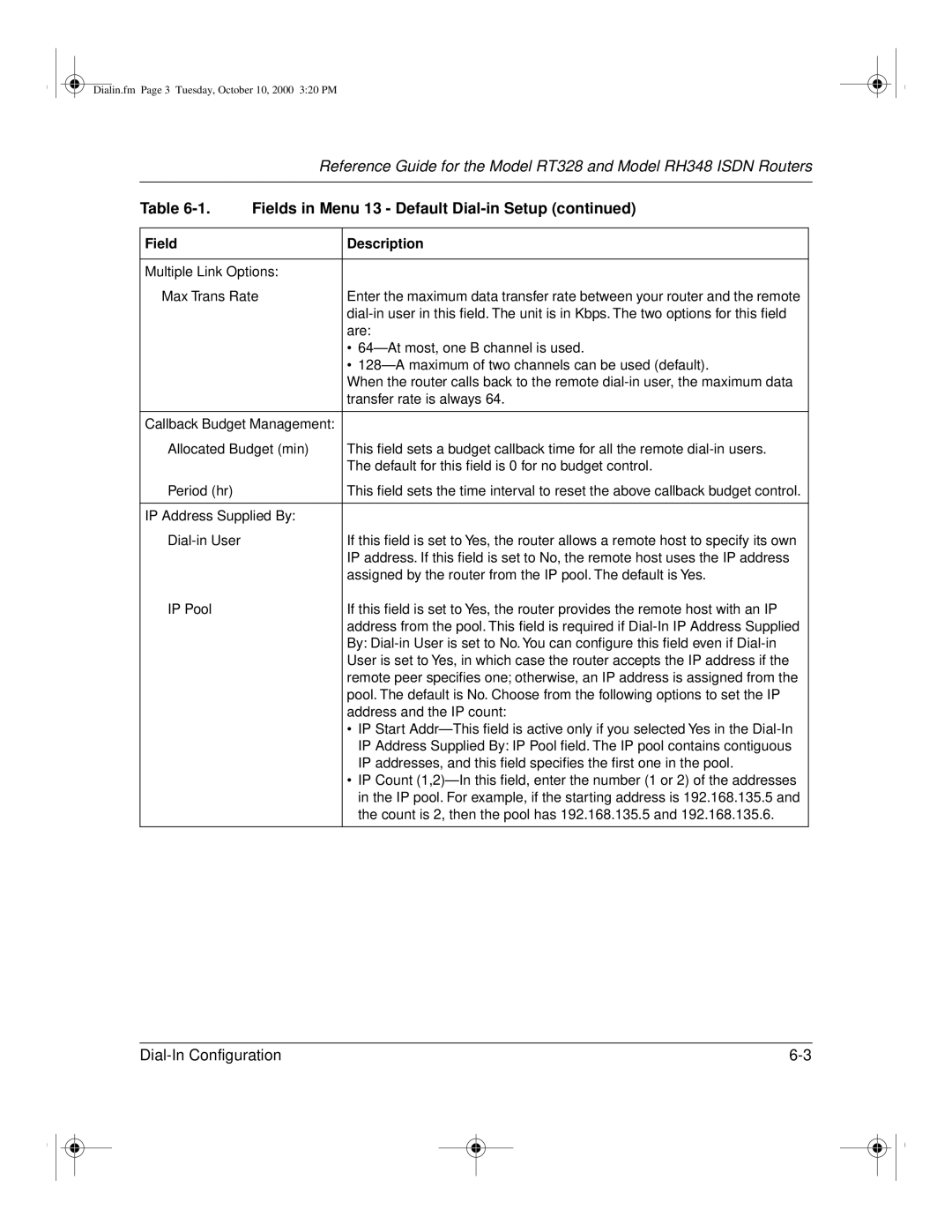 NETGEAR RT328 manual Multiple Link Options Max Trans Rate 