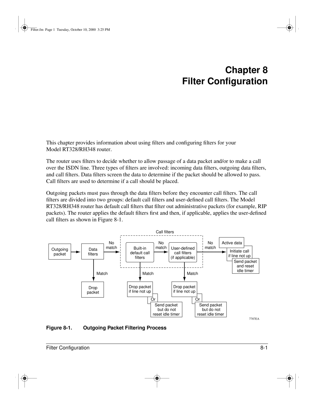 NETGEAR RT328 manual Chapter Filter Conﬁguration, Outgoing Packet Filtering Process 