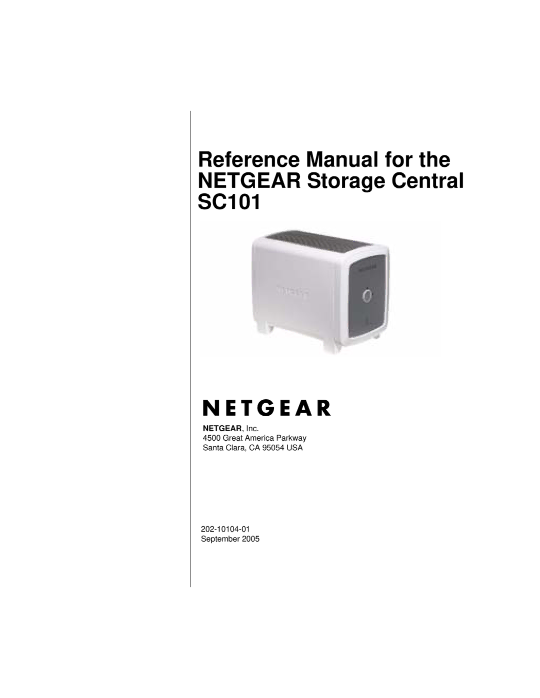 NETGEAR manual Reference Manual for the Netgear Storage Central SC101 