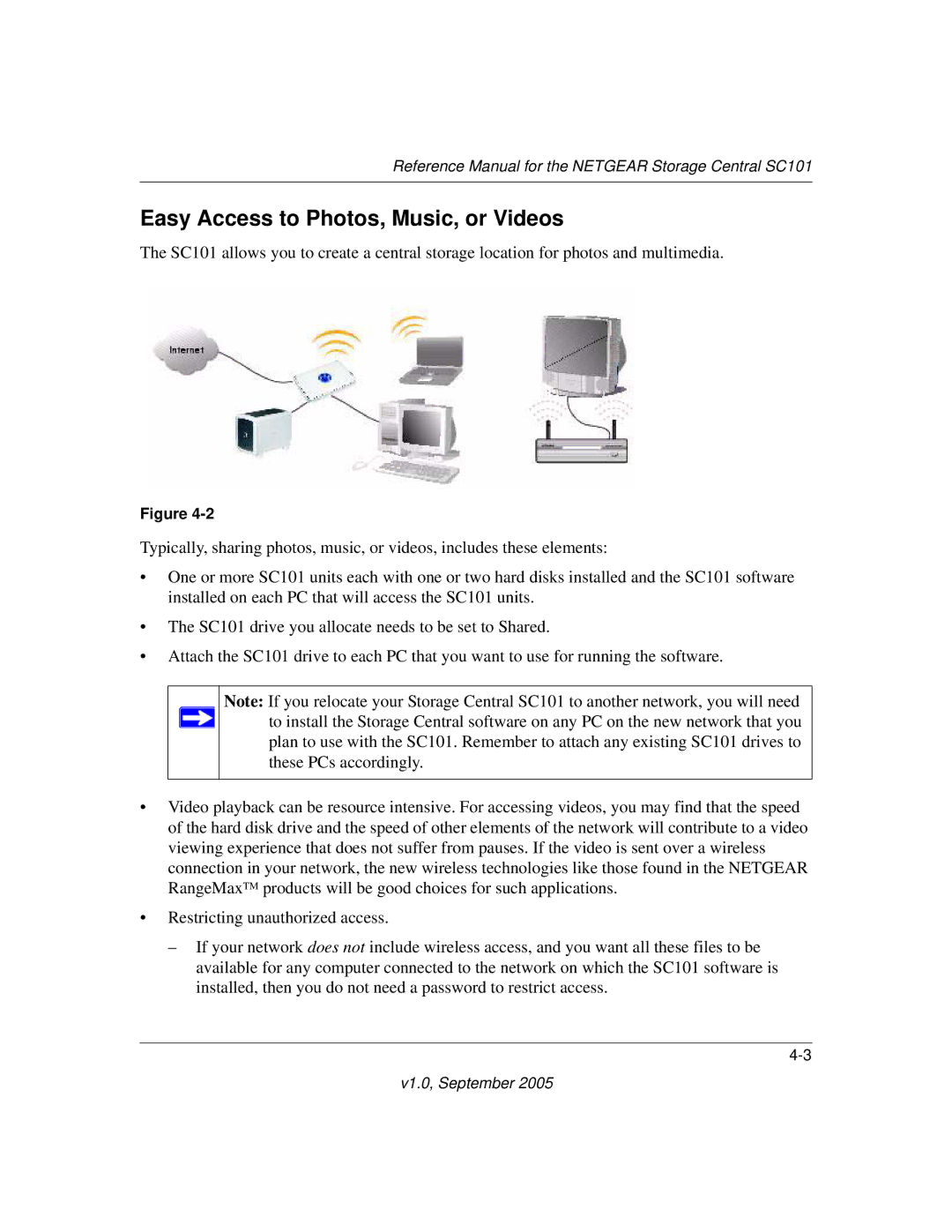 NETGEAR SC101 manual Easy Access to Photos, Music, or Videos 