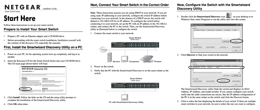 NETGEAR Smart Switch Series manual Prepare to Install Your Smart Switch, Start Here 