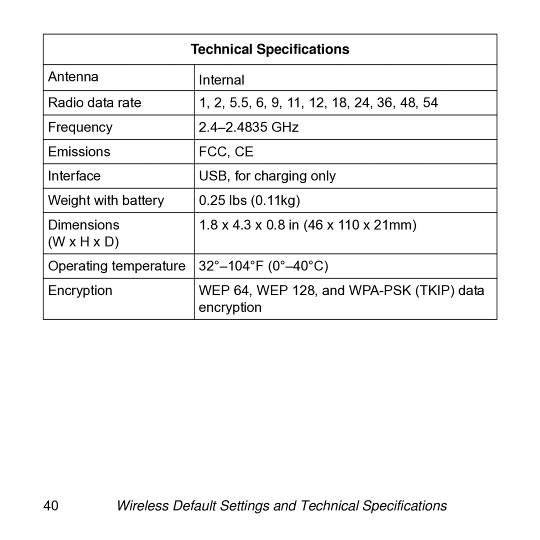 NETGEAR SPH101 manual Technical Specifications, Fcc, Ce 