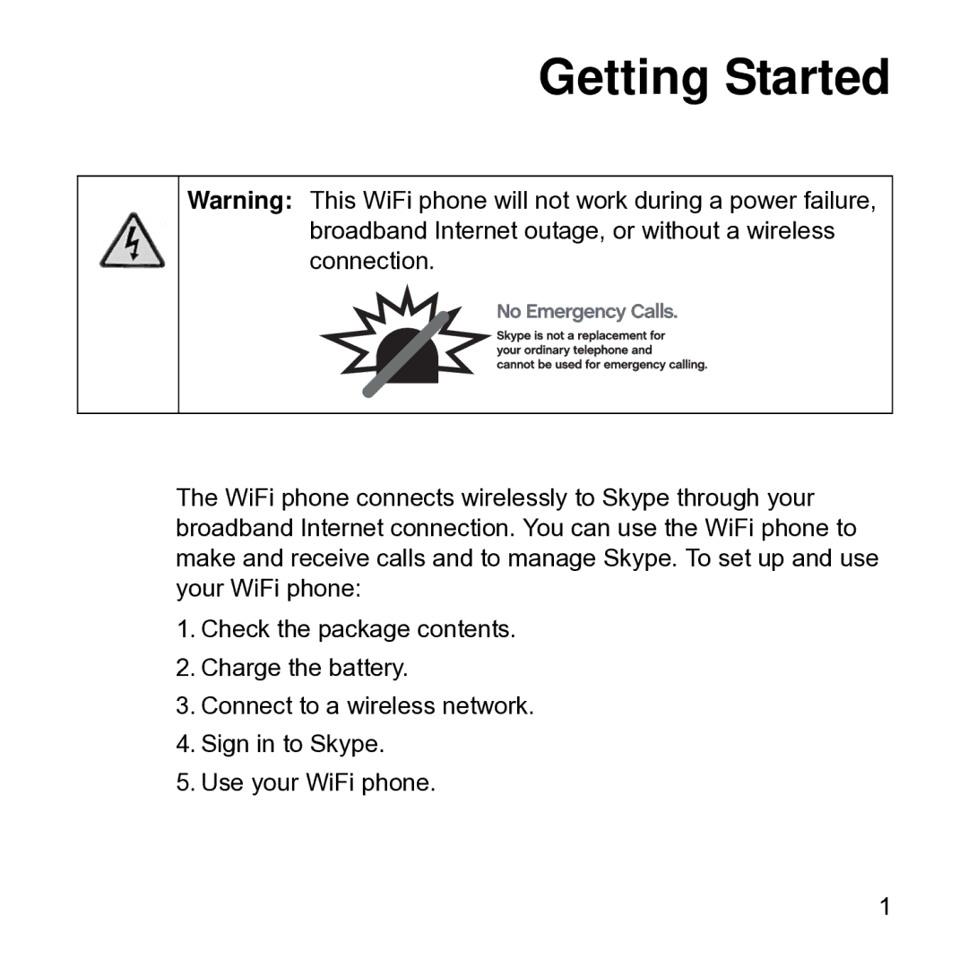 NETGEAR SPH101 manual Getting Started 