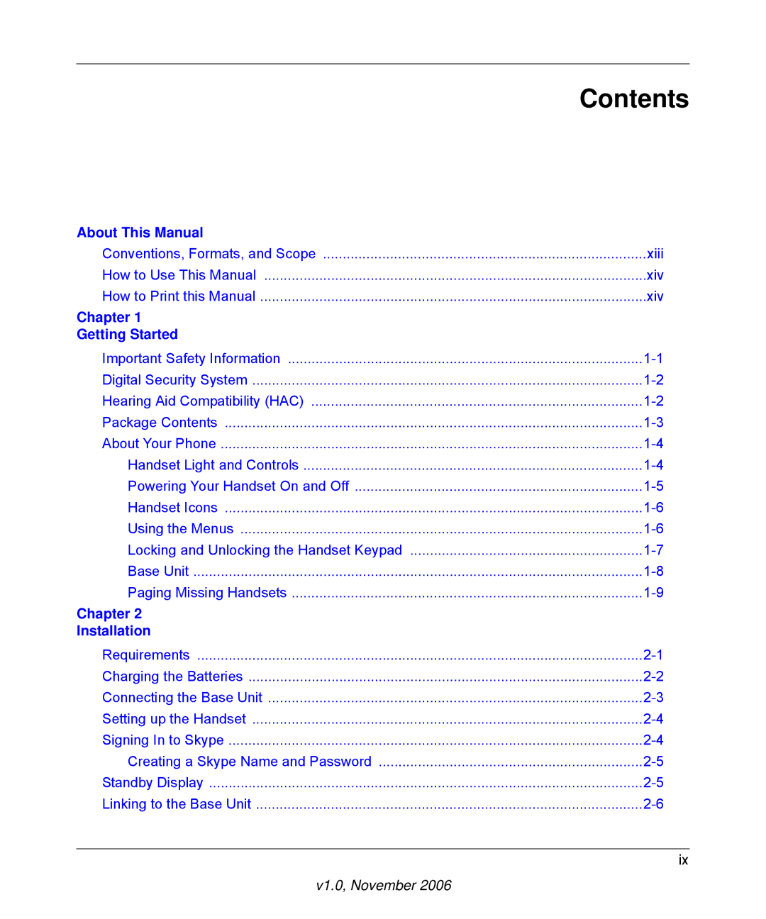 NETGEAR SPH200D user manual Contents 