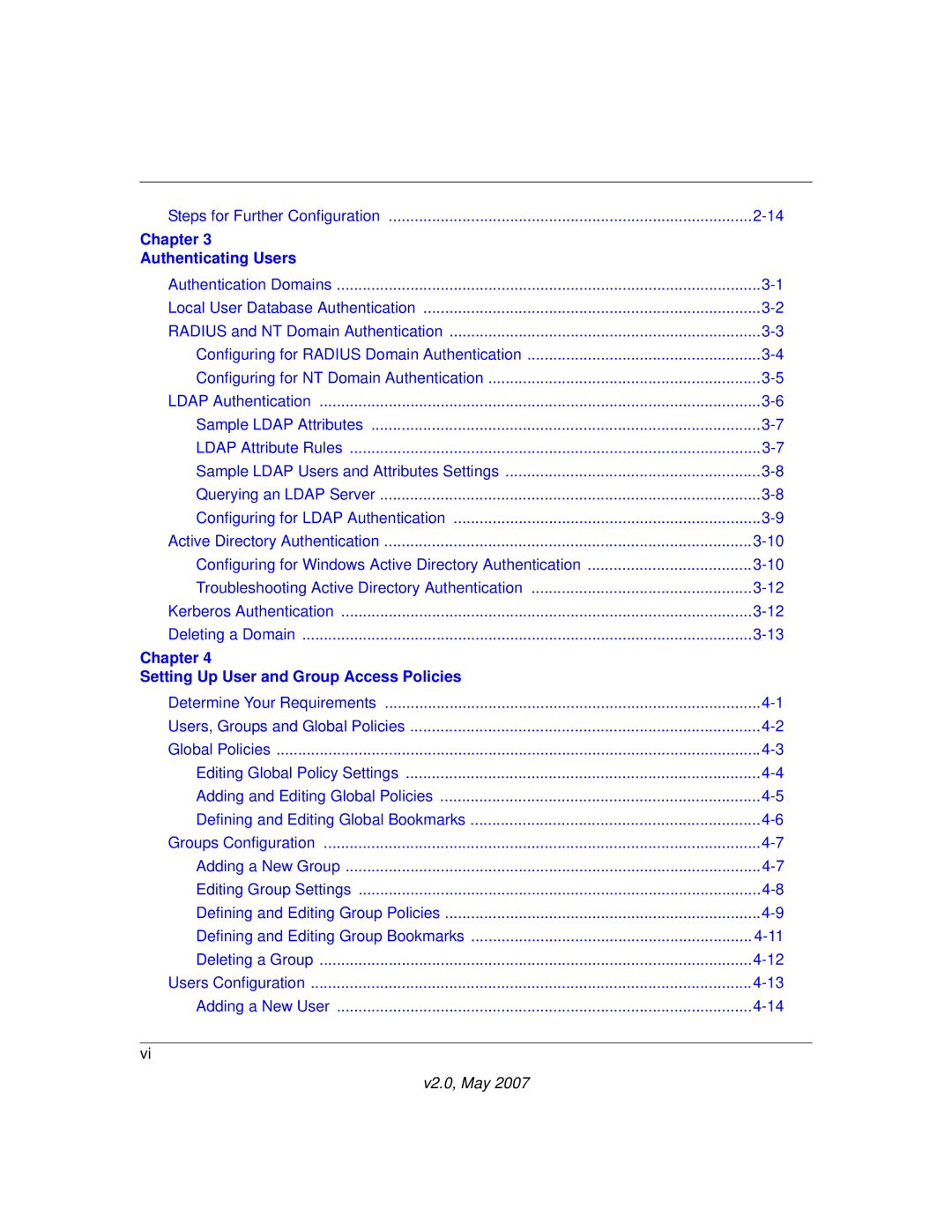 NETGEAR SSL312 manual Chapter Authenticating Users 