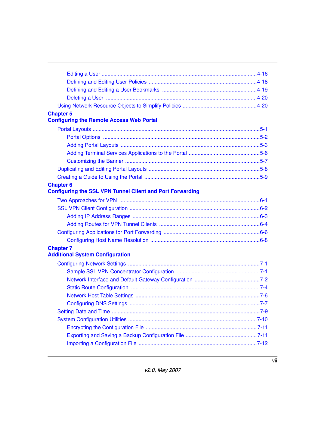 NETGEAR SSL312 manual Chapter Configuring the Remote Access Web Portal 