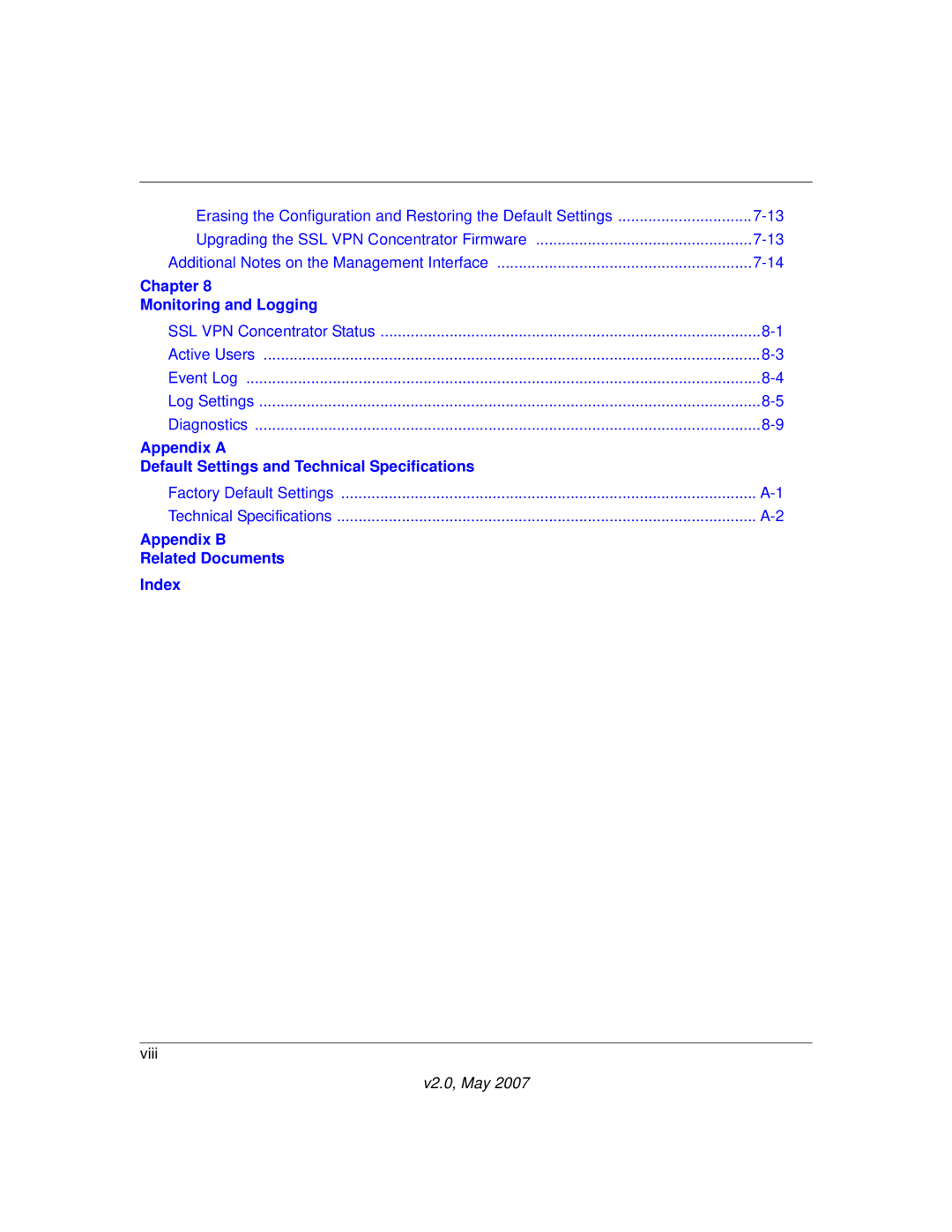 NETGEAR SSL312 manual Chapter Monitoring and Logging 