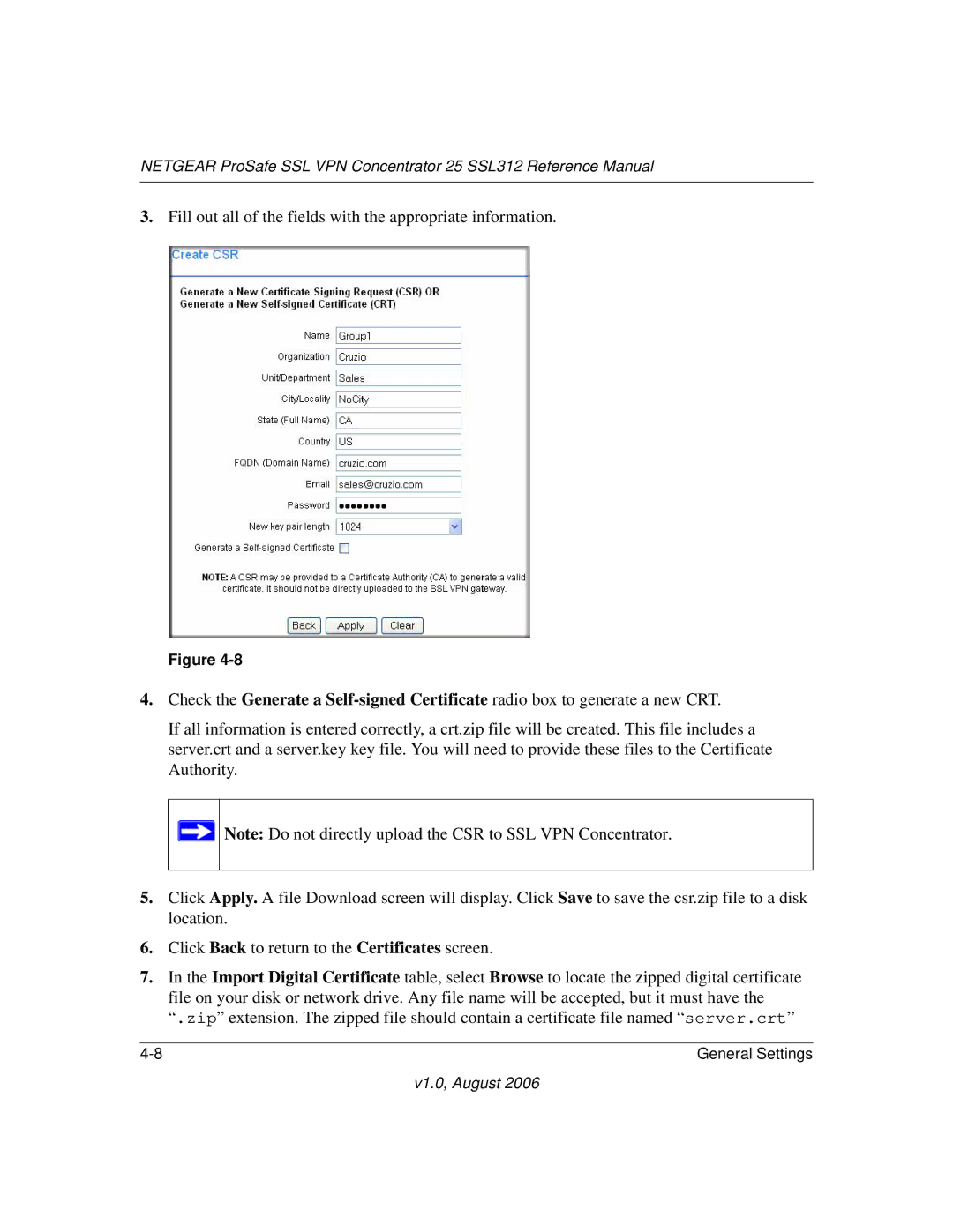 NETGEAR SSL312 manual V1.0, August 