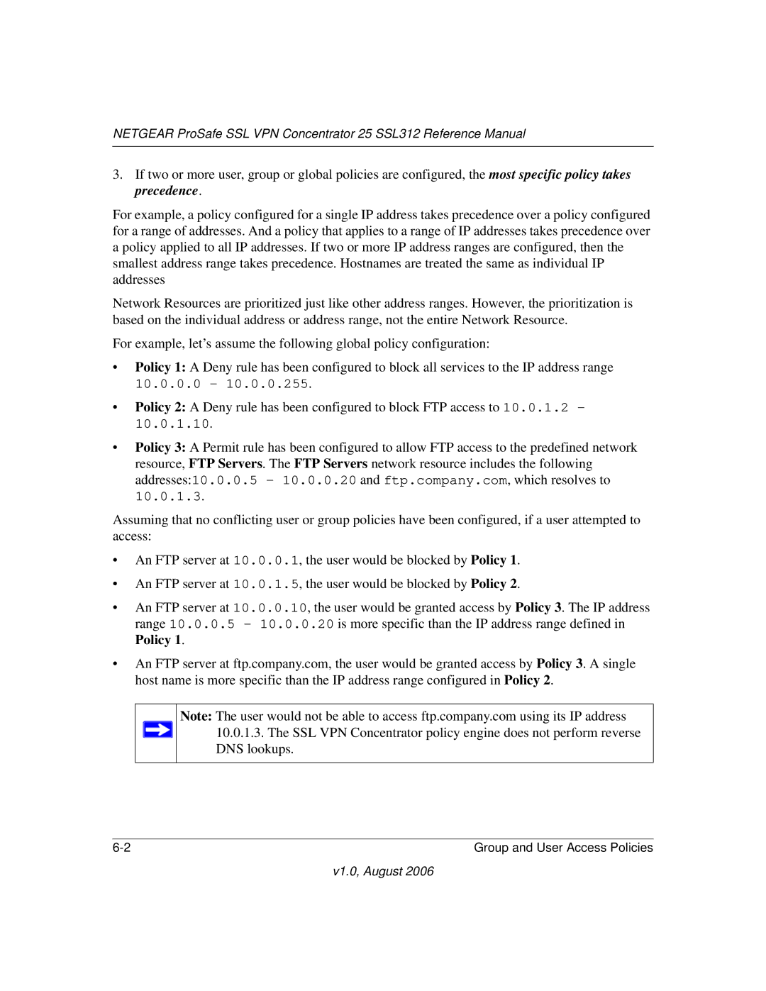 NETGEAR SSL312 manual 10.0.0.0 