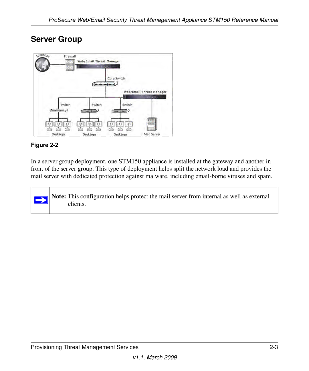 NETGEAR STM150EW3-100NAS manual Server Group 