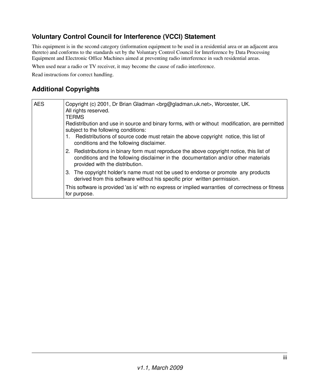 NETGEAR STM150EW3-100NAS manual Voluntary Control Council for Interference Vcci Statement, Additional Copyrights 