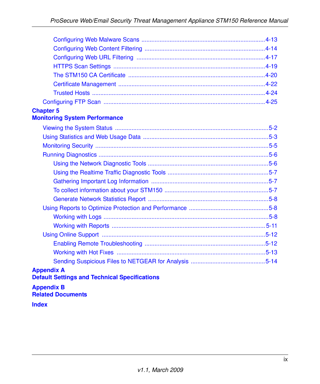 NETGEAR STM150EW3-100NAS manual Chapter Monitoring System Performance 