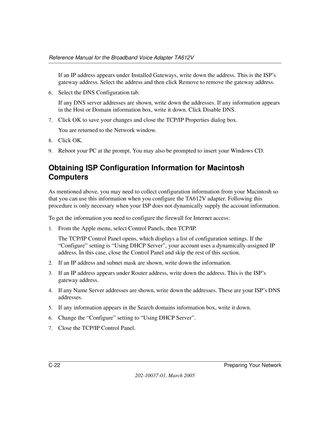 NETGEAR manual Reference Manual for the Broadband Voice Adapter TA612V 