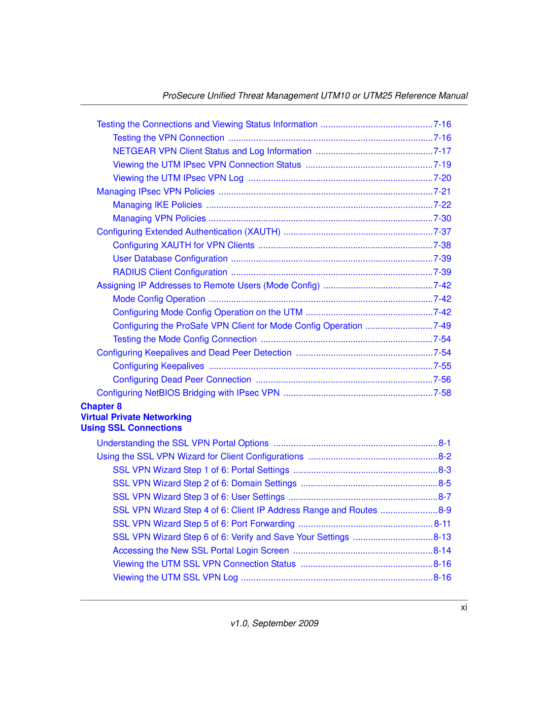 NETGEAR UTM25EW-100NAS, UTM25-100NAS, UTM10EW-100NAS manual Chapter Virtual Private Networking Using SSL Connections 