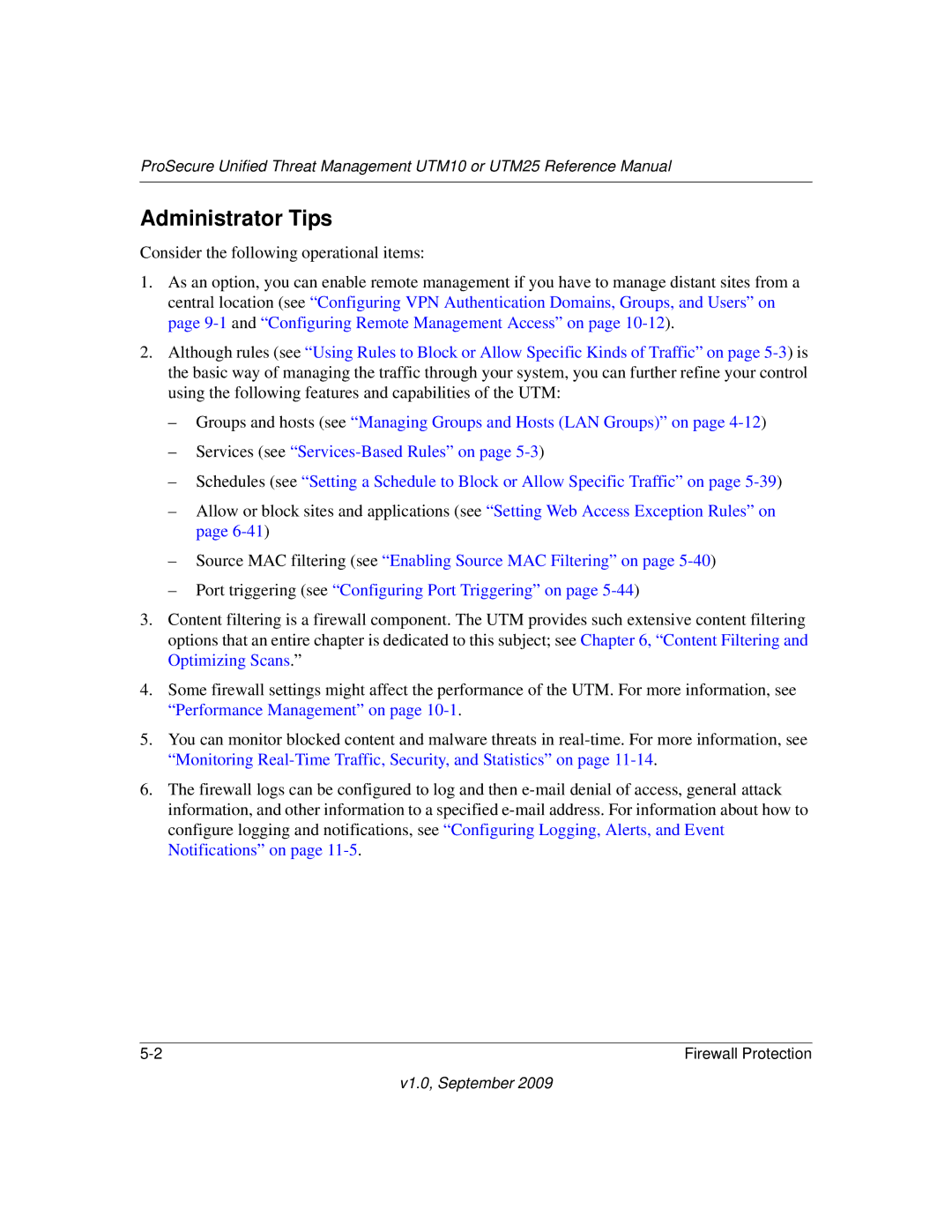 NETGEAR UTM25EW-100NAS, UTM25-100NAS, UTM10EW-100NAS manual Administrator Tips 