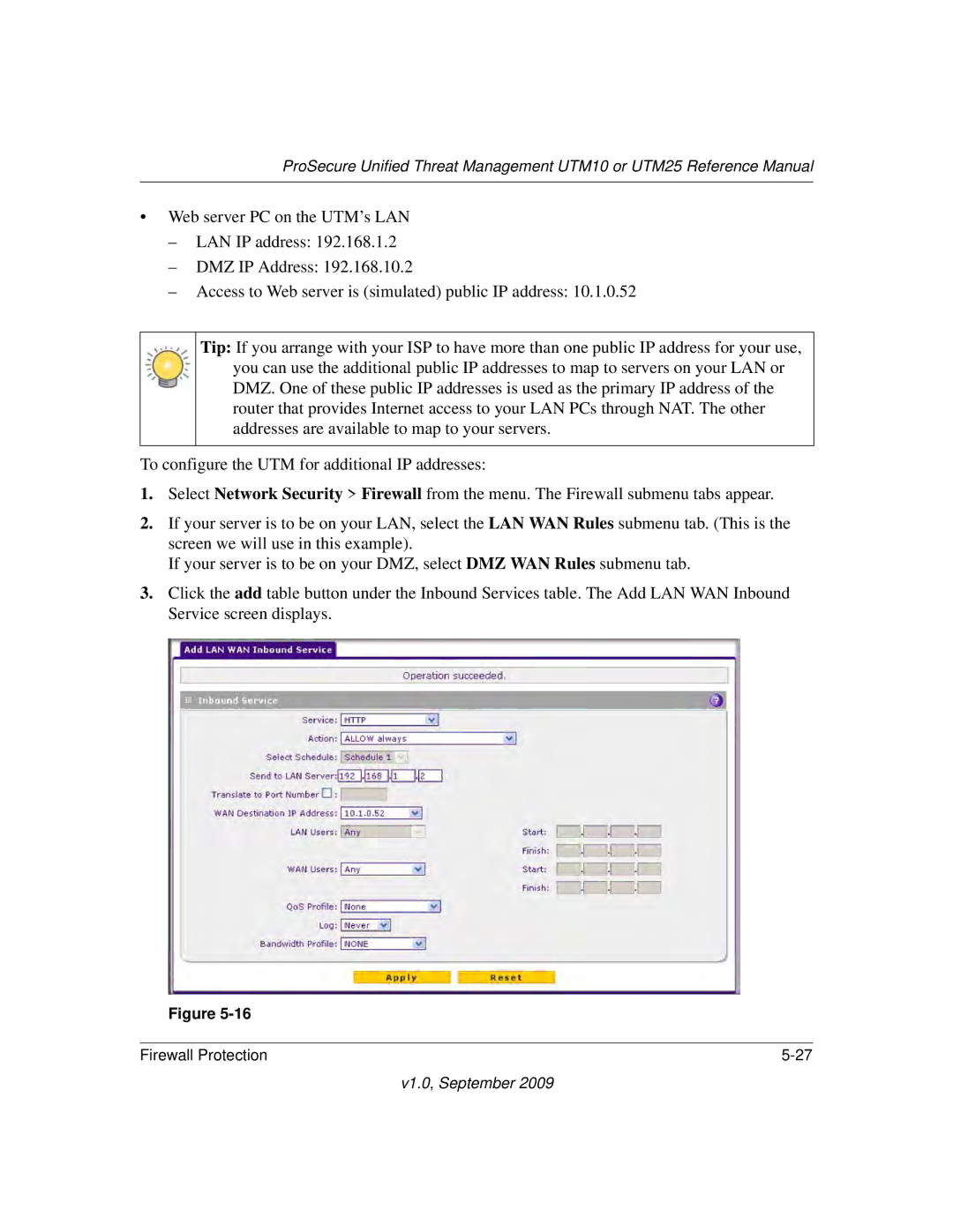 NETGEAR UTM25-100NAS, UTM10EW-100NAS, UTM25EW-100NAS manual V1.0, September 