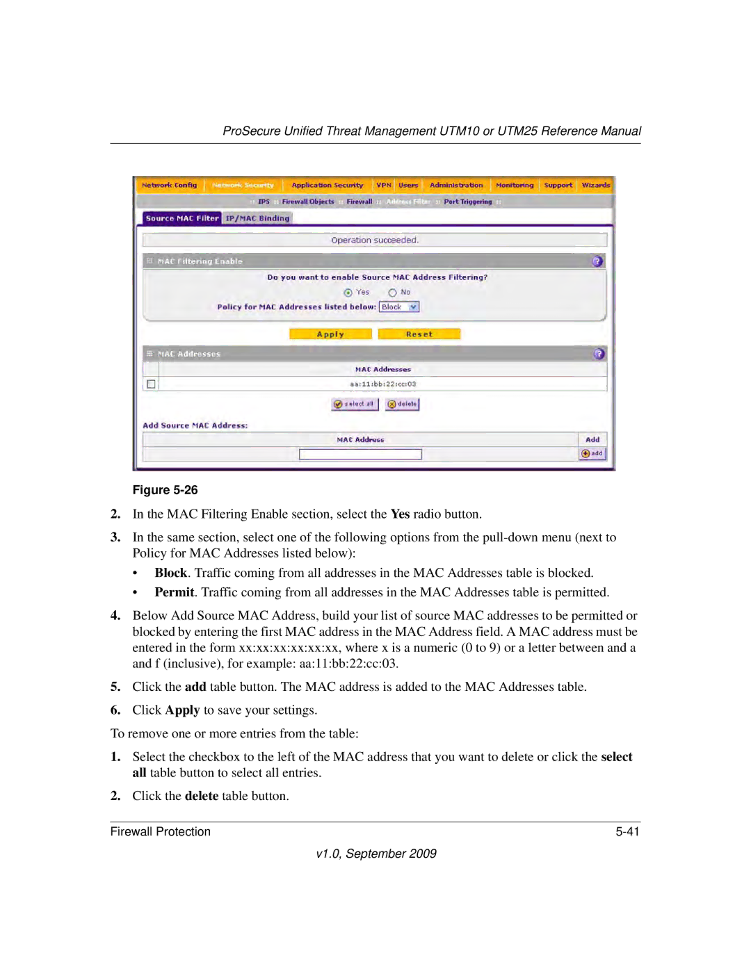 NETGEAR UTM25EW-100NAS, UTM25-100NAS, UTM10EW-100NAS manual V1.0, September 