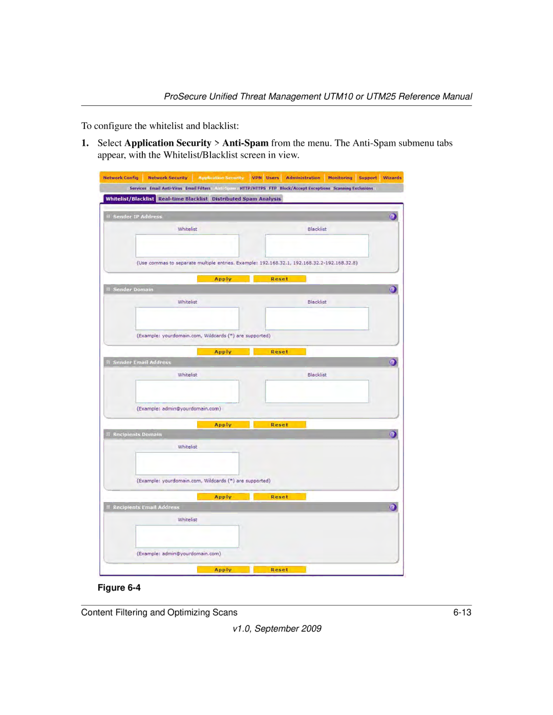 NETGEAR UTM25-100NAS, UTM10EW-100NAS, UTM25EW-100NAS manual V1.0, September 