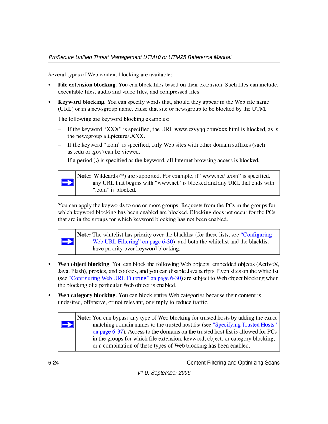 NETGEAR UTM25EW-100NAS, UTM25-100NAS, UTM10EW-100NAS manual V1.0, September 