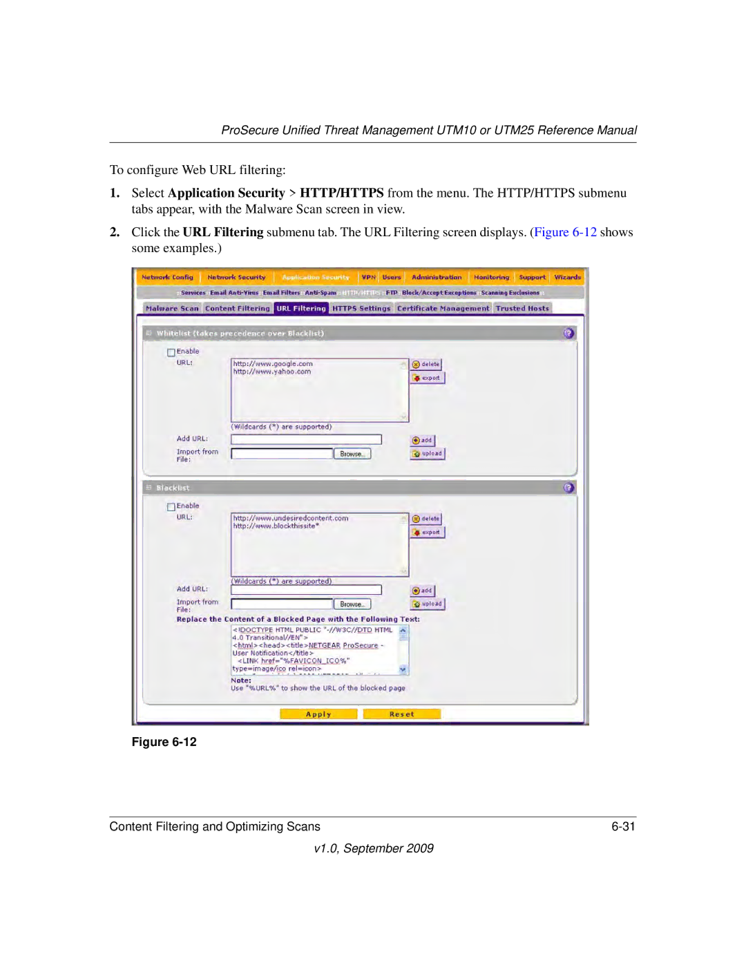 NETGEAR UTM25-100NAS, UTM10EW-100NAS, UTM25EW-100NAS manual V1.0, September 