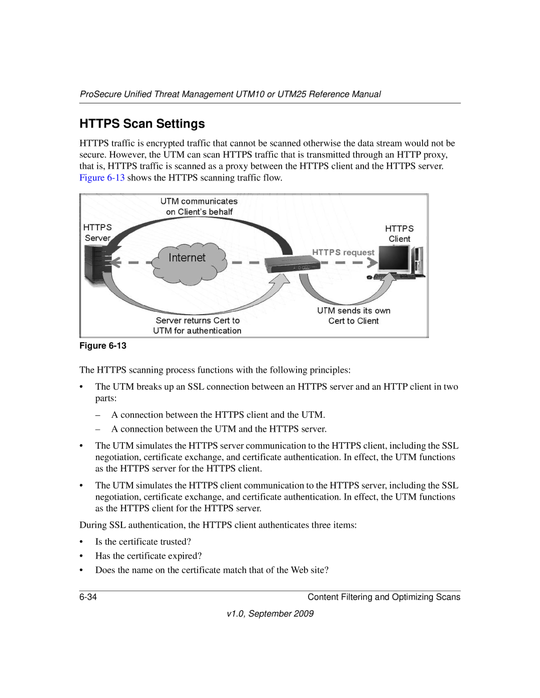 NETGEAR UTM25-100NAS, UTM10EW-100NAS, UTM25EW-100NAS manual Https Scan Settings 