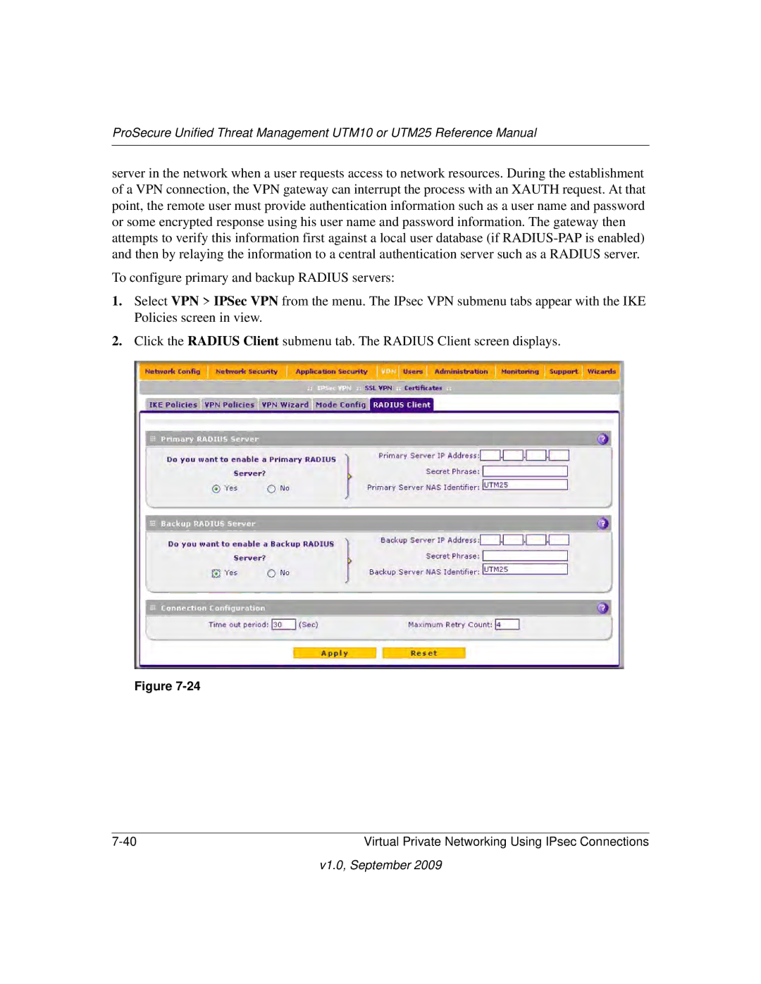 NETGEAR UTM10EW-100NAS, UTM25-100NAS, UTM25EW-100NAS manual V1.0, September 