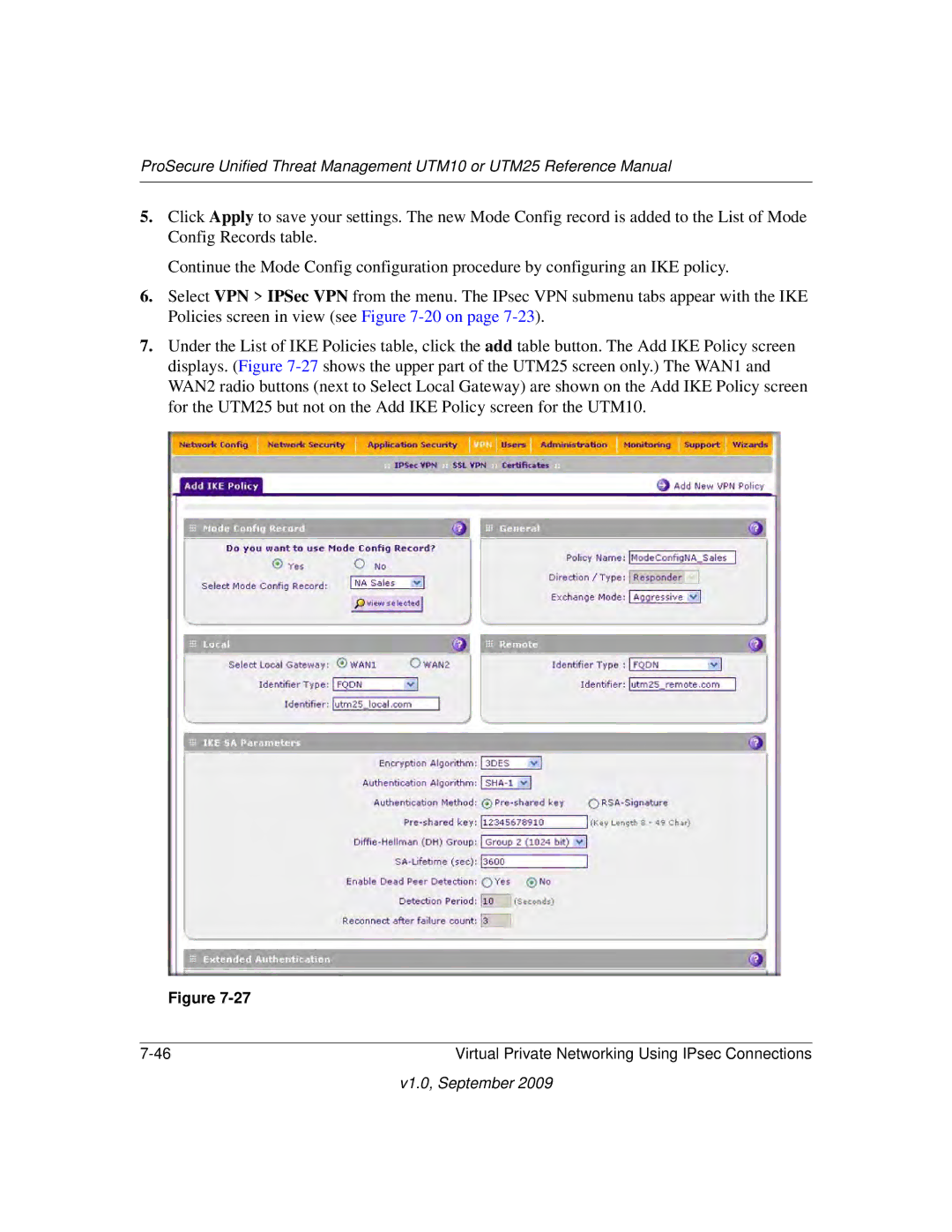 NETGEAR UTM10EW-100NAS, UTM25-100NAS, UTM25EW-100NAS manual V1.0, September 