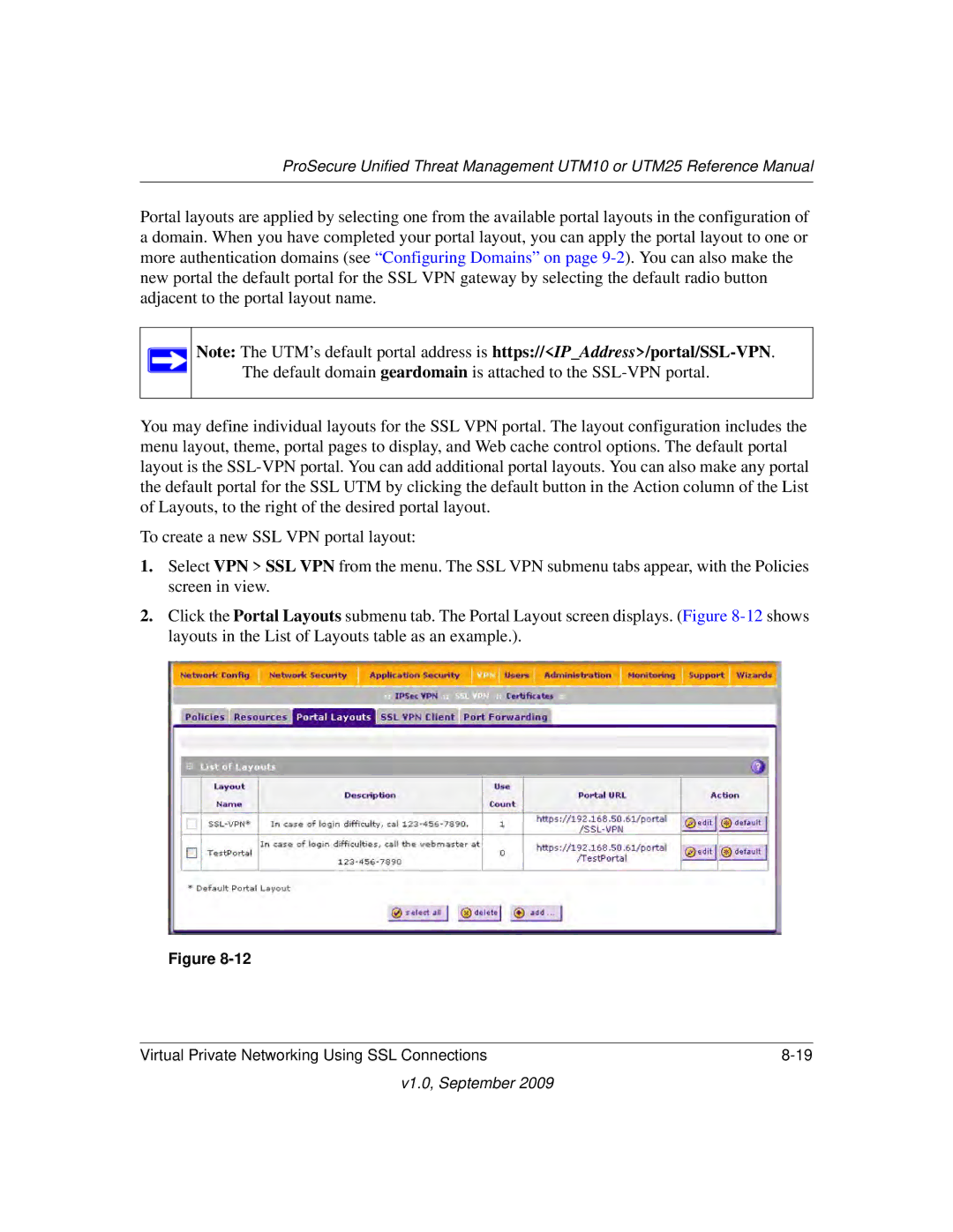 NETGEAR UTM25EW-100NAS, UTM25-100NAS, UTM10EW-100NAS manual V1.0, September 