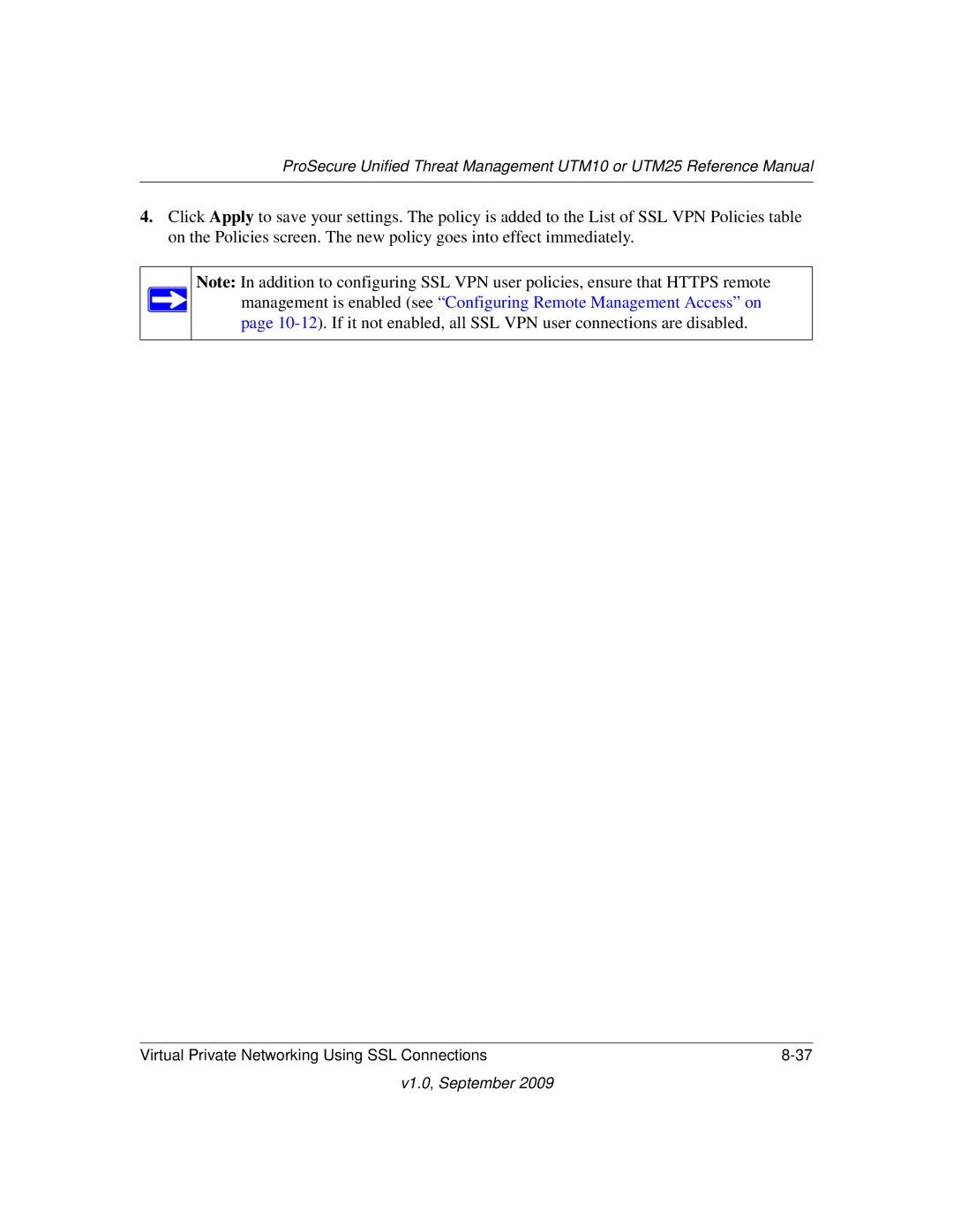 NETGEAR UTM25EW-100NAS, UTM25-100NAS, UTM10EW-100NAS manual V1.0, September 