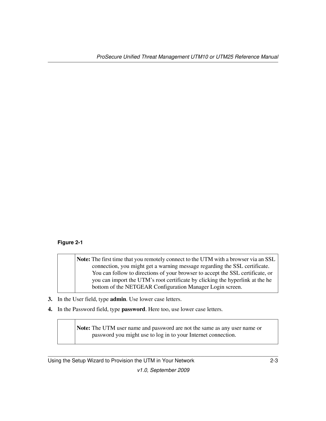 NETGEAR UTM25EW-100NAS, UTM25-100NAS, UTM10EW-100NAS manual V1.0, September 