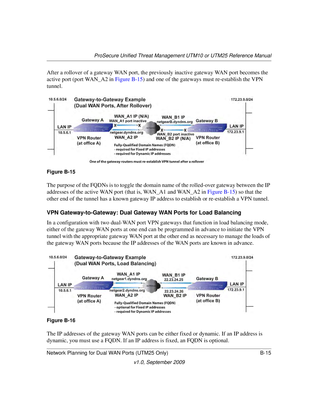 NETGEAR UTM25EW-100NAS, UTM25-100NAS, UTM10EW-100NAS manual Figure B-15 