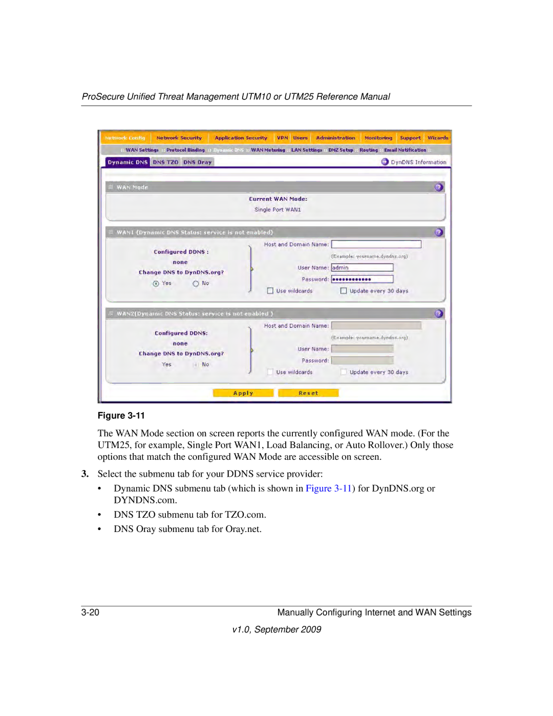 NETGEAR UTM10EW-100NAS, UTM25-100NAS, UTM25EW-100NAS manual V1.0, September 