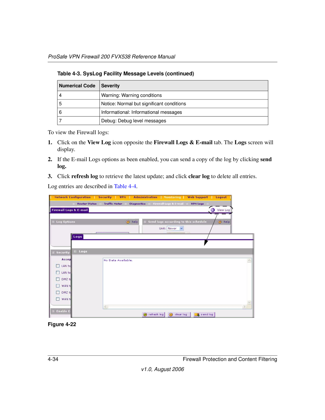 NETGEAR VPN Firewall 200 FVX538 manual Informational Informational messages 