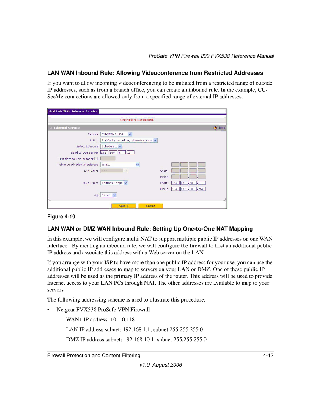 NETGEAR manual ProSafe VPN Firewall 200 FVX538 Reference Manual 