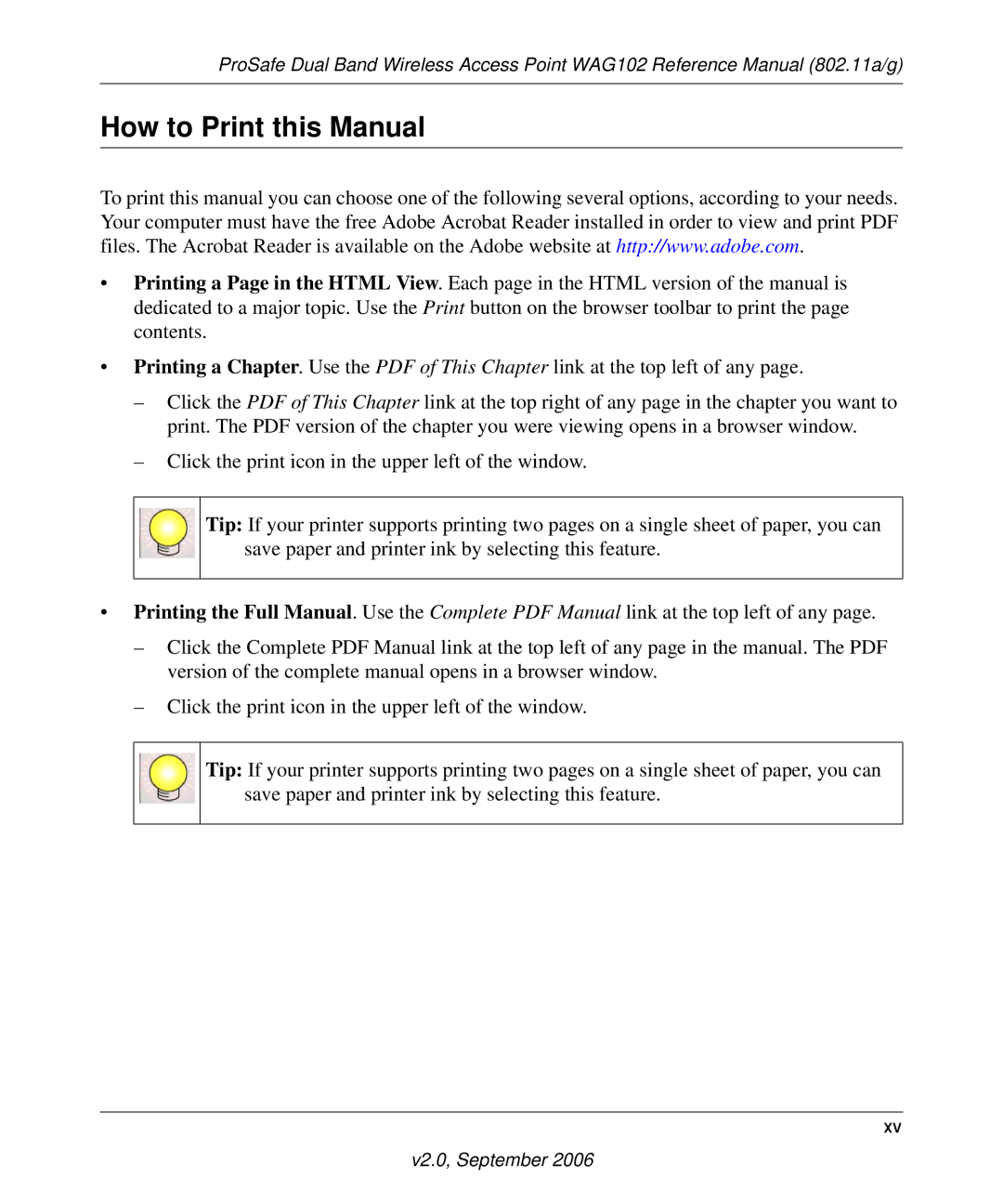 NETGEAR WAG102NA manual How to Print this Manual 