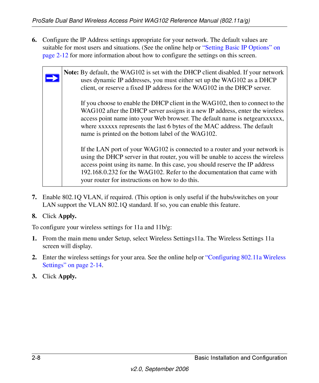 NETGEAR WAG102NA manual V2.0, September 