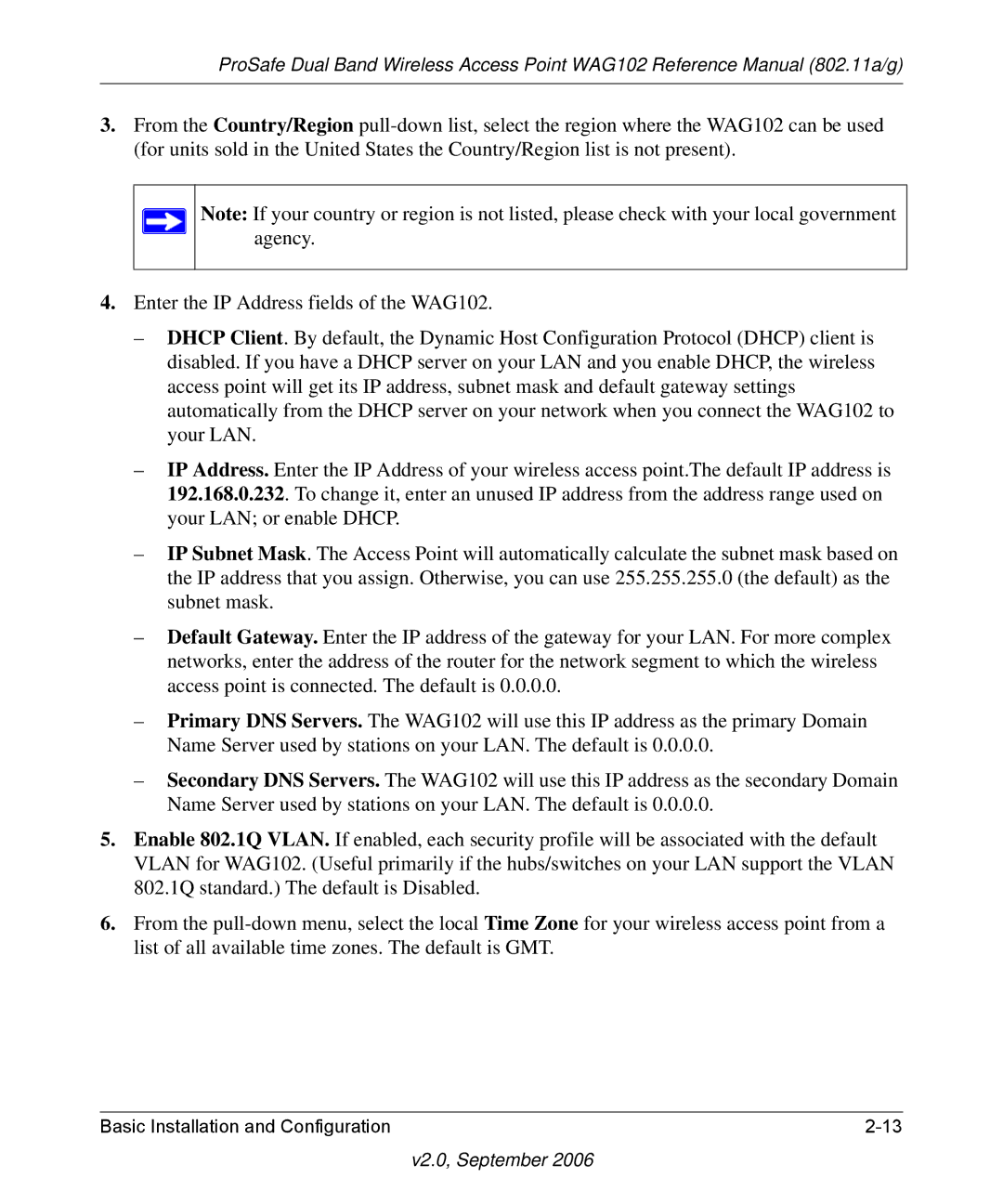 NETGEAR WAG102NA manual V2.0, September 