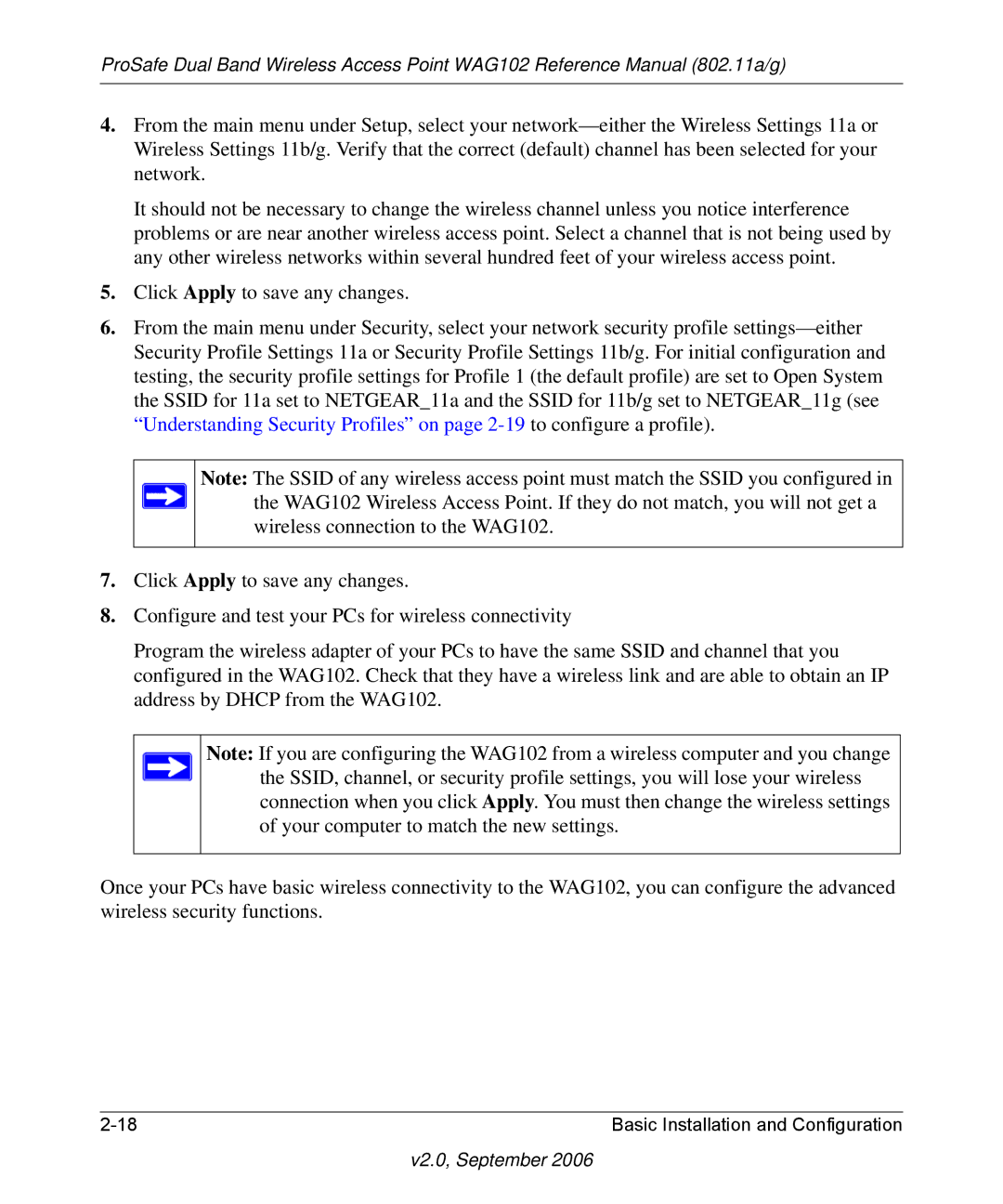 NETGEAR WAG102NA manual V2.0, September 