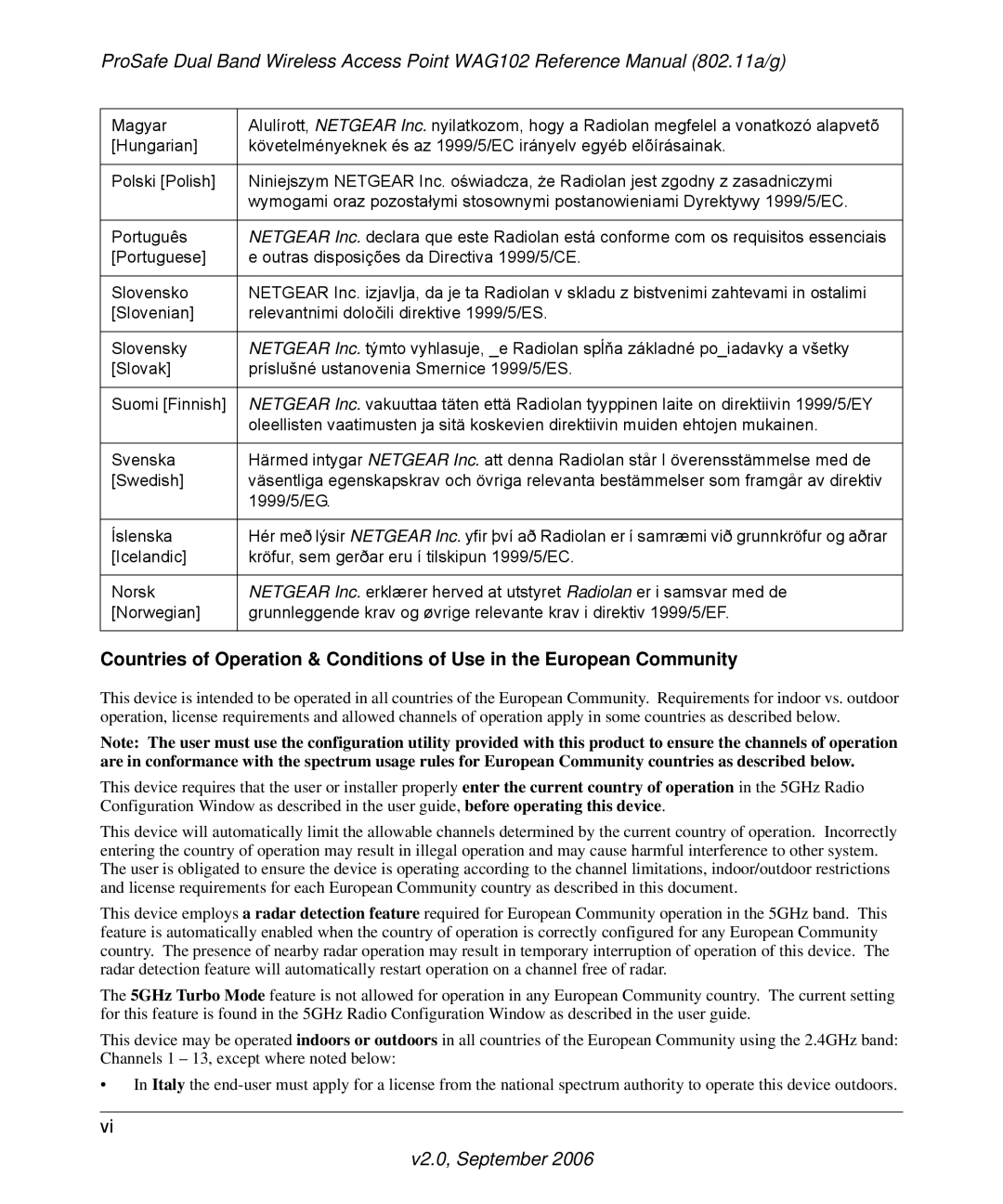 NETGEAR WAG102NA manual V2.0, September 