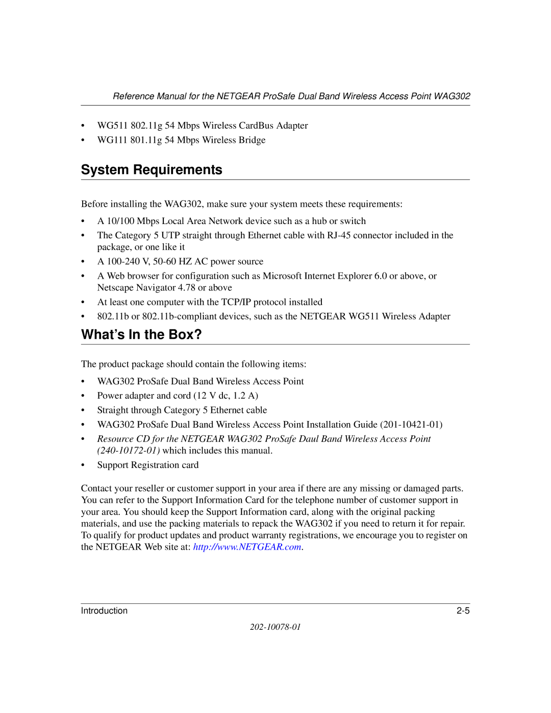 NETGEAR WAG302 manual System Requirements, What’s In the Box? 