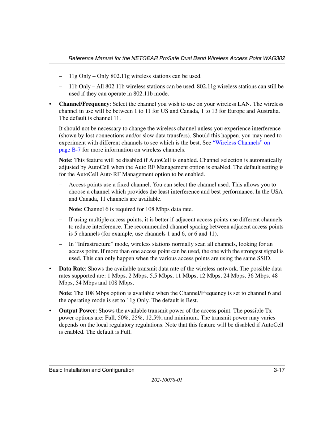 NETGEAR WAG302 manual Basic Installation and Configuration 