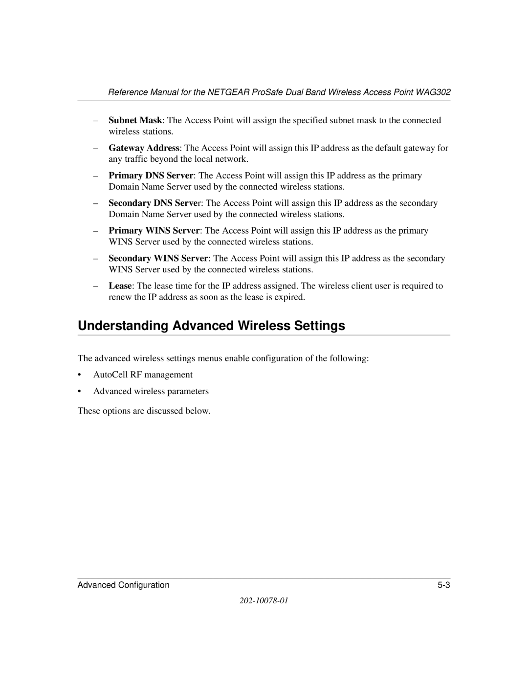 NETGEAR WAG302 manual Understanding Advanced Wireless Settings 