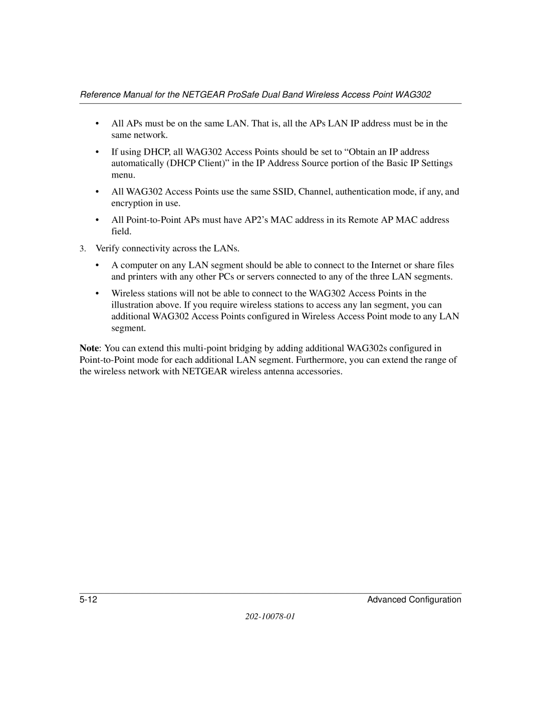 NETGEAR WAG302 manual Advanced Configuration 