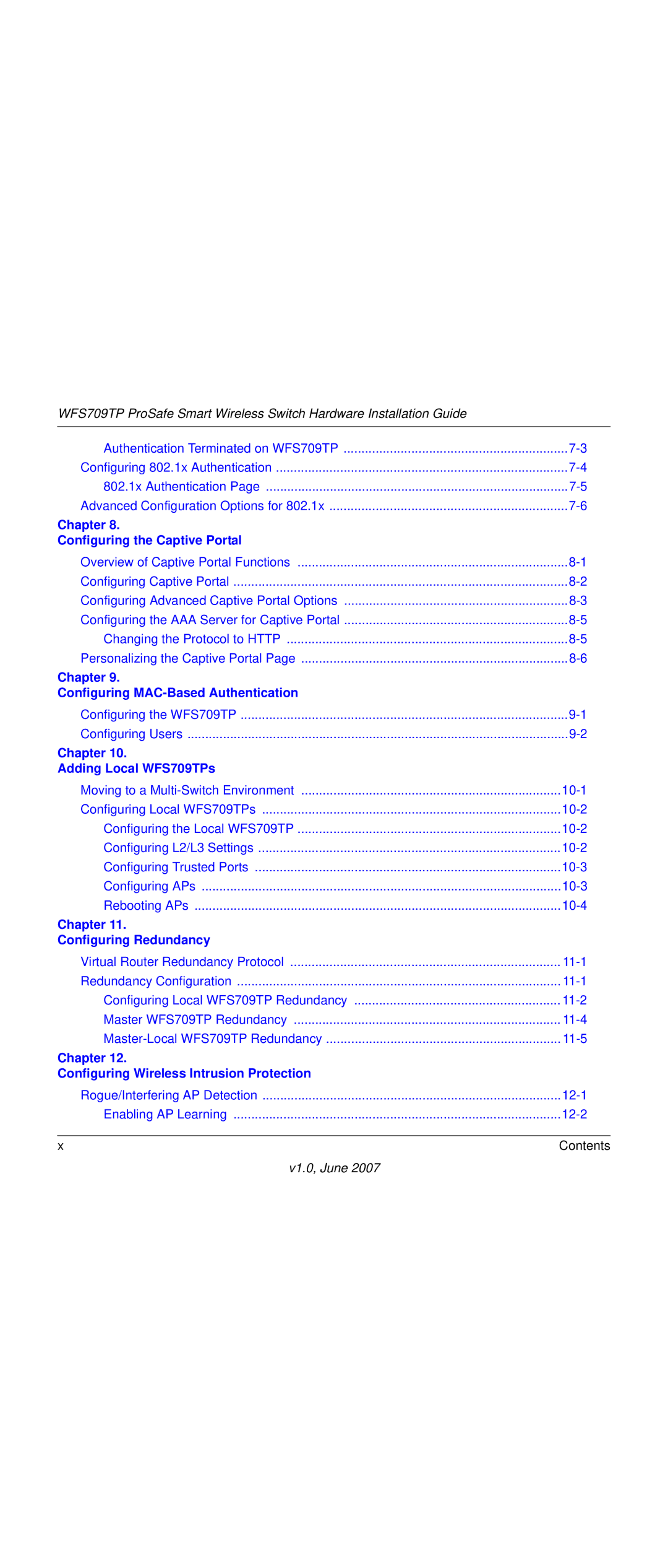 NETGEAR WFS709TP-100NAS manual Chapter Configuring MAC-Based Authentication 