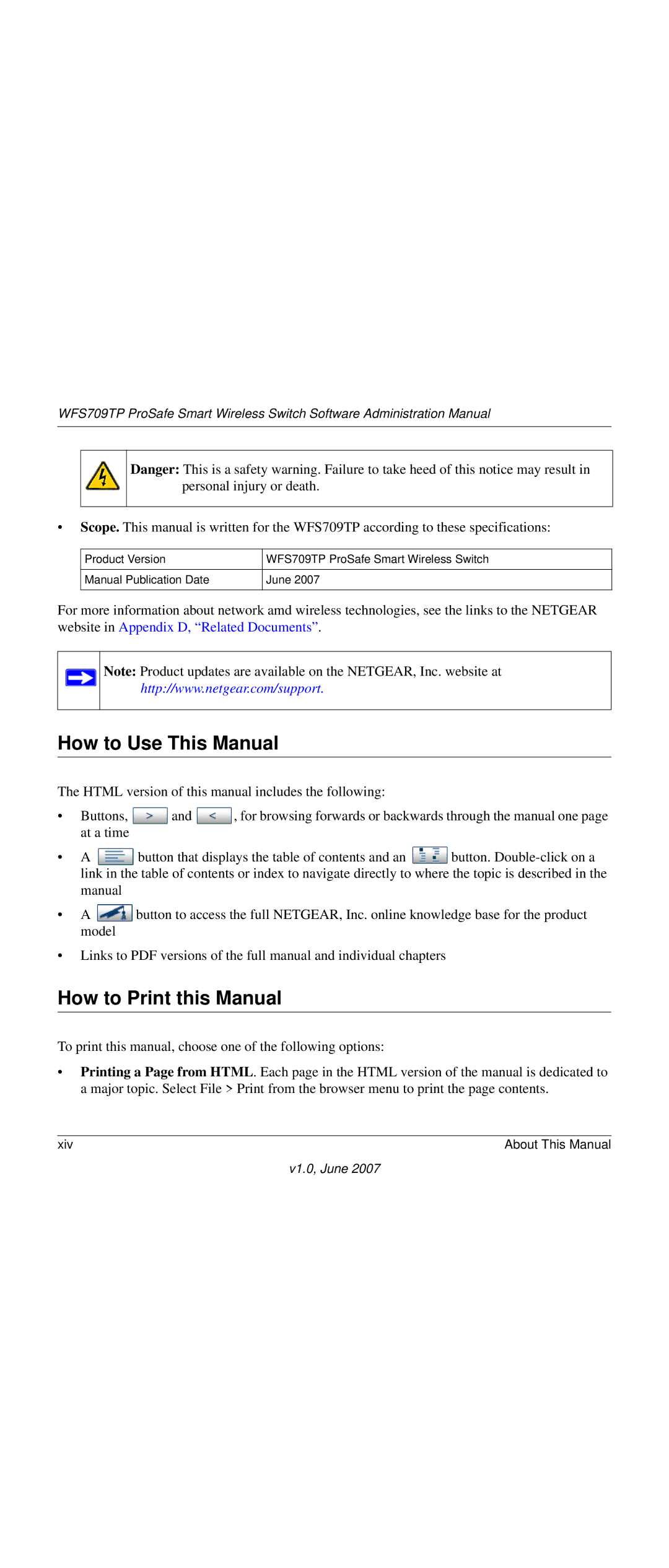 NETGEAR WFS709TP-100NAS manual How to Use This Manual, How to Print this Manual 