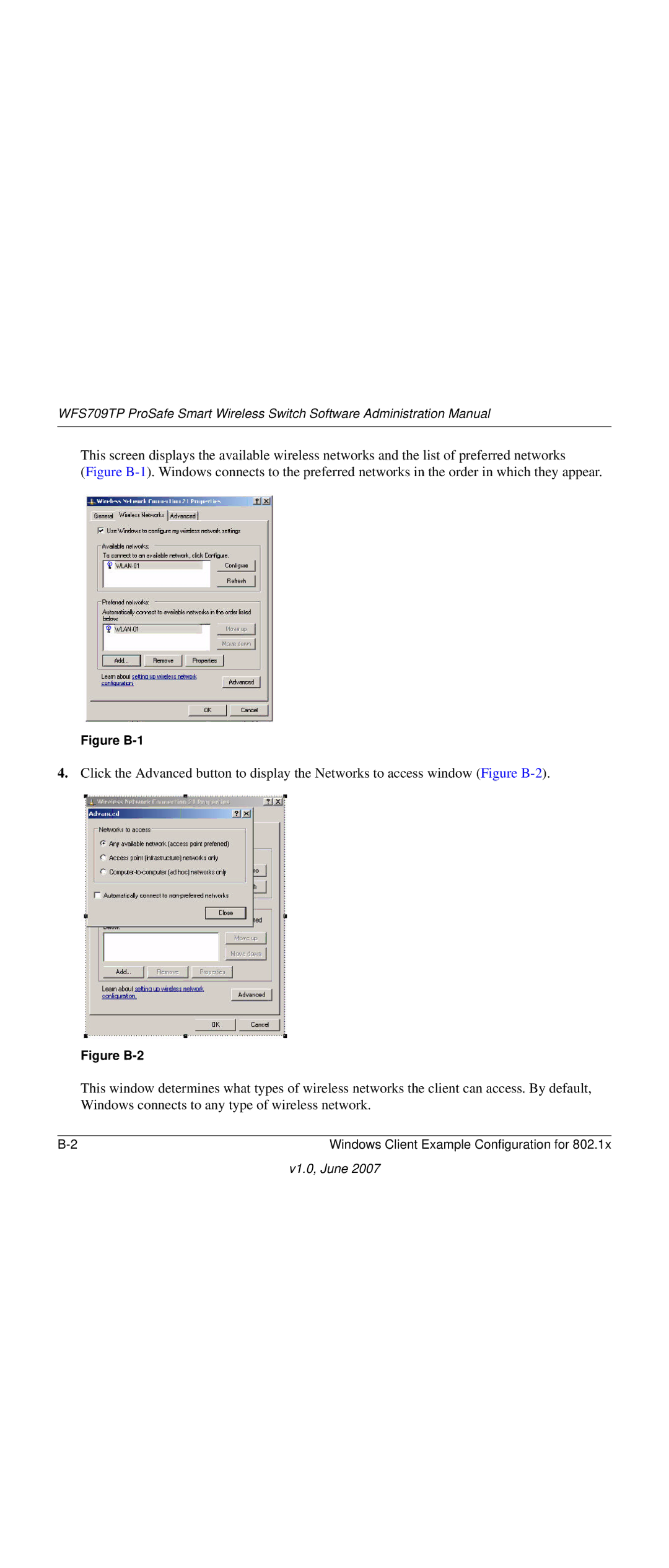 NETGEAR WFS709TP-100NAS manual Figure B-1 