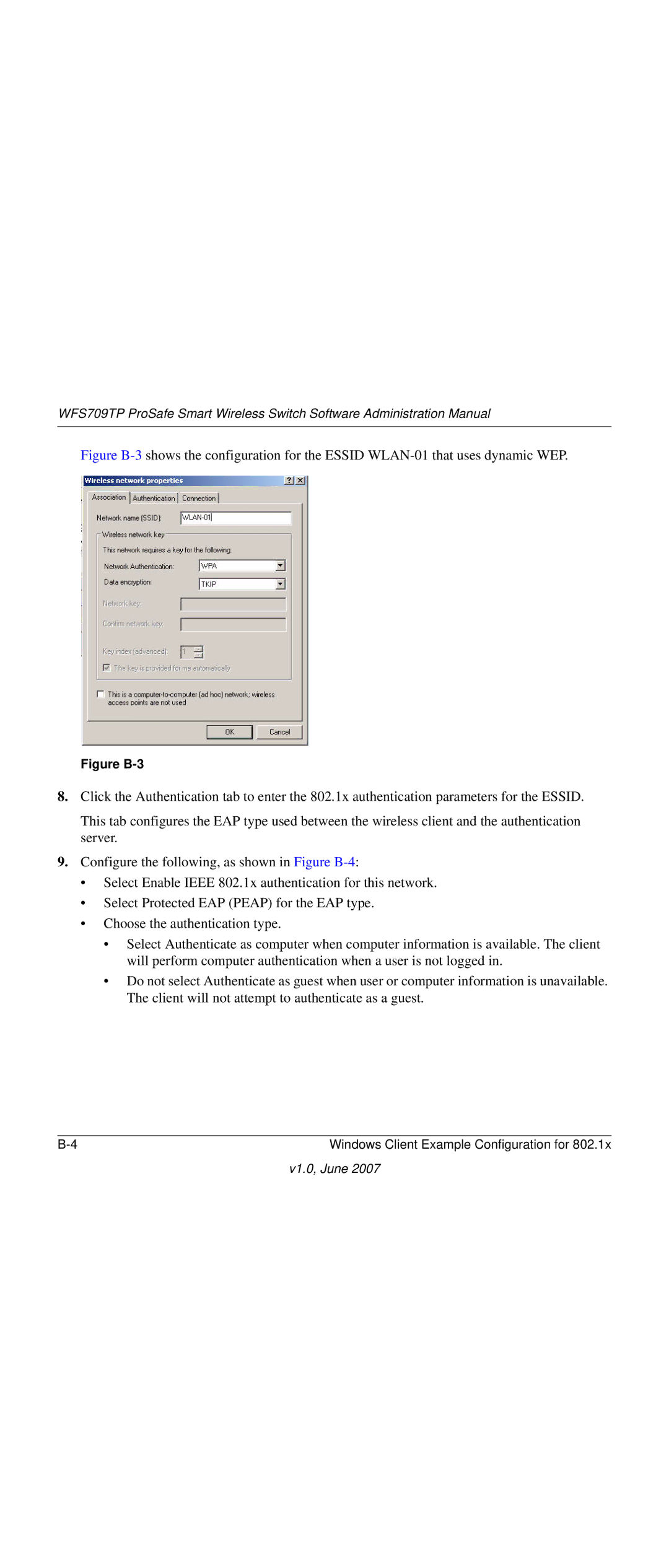 NETGEAR WFS709TP-100NAS manual Figure B-3 