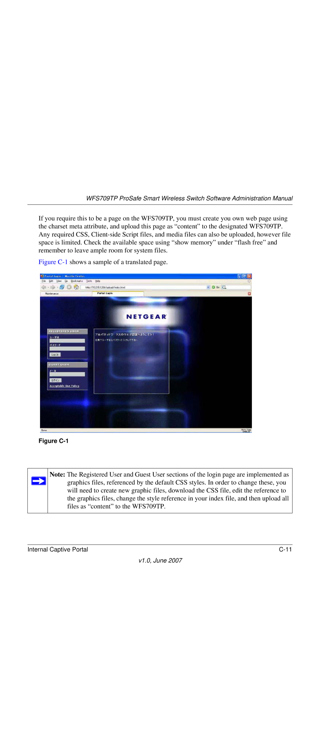 NETGEAR WFS709TP-100NAS manual Figure C-1shows a sample of a translated 